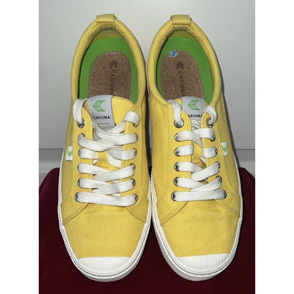 CARIUMA OCA Low Canvas Sneakers, YELLOW, Women Sz 12.5/Men 11